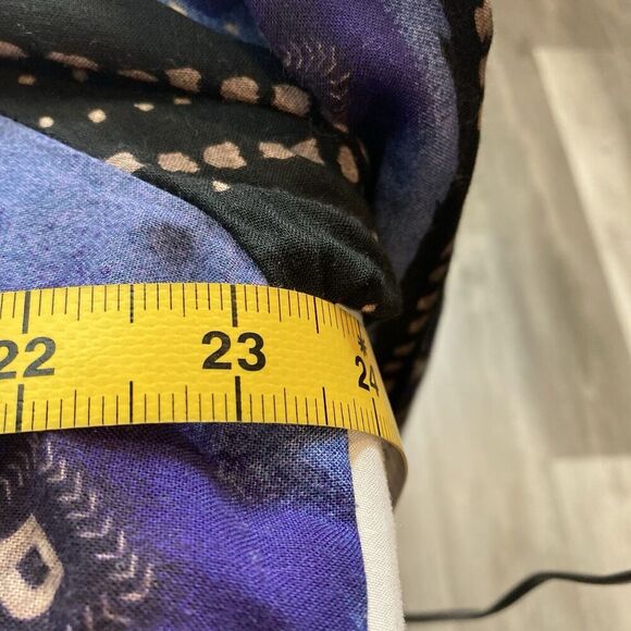 Vintage Ruth Norman Saks Fifth Avenue Womens Purple Tunic Top Size L Retro Flowy - Picture 10 of 11